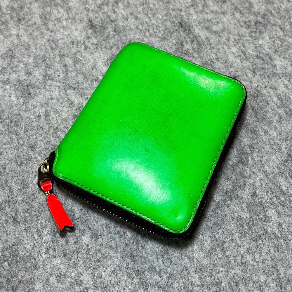 Comme Des Garçons Green Super Fluo Wallet